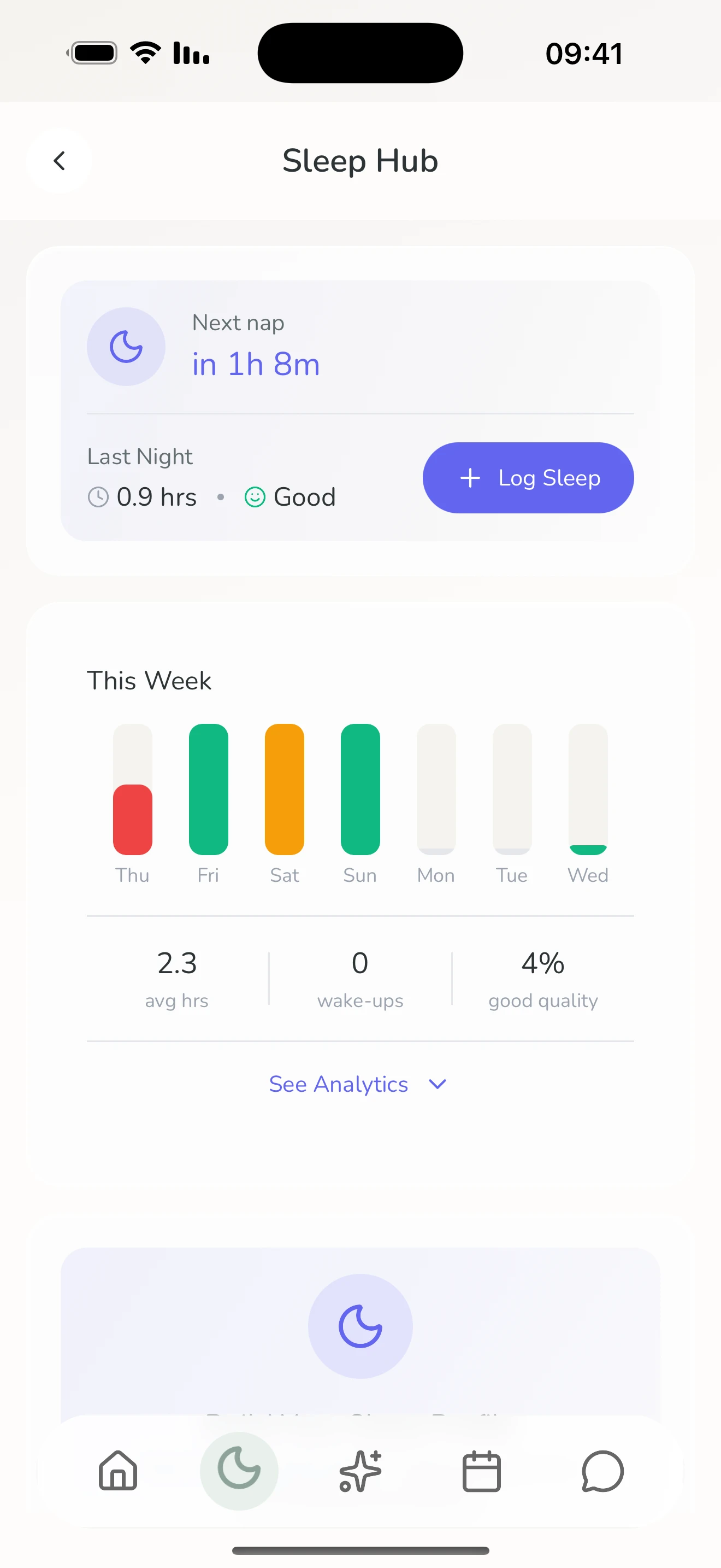 Lulnara sleep hub screen