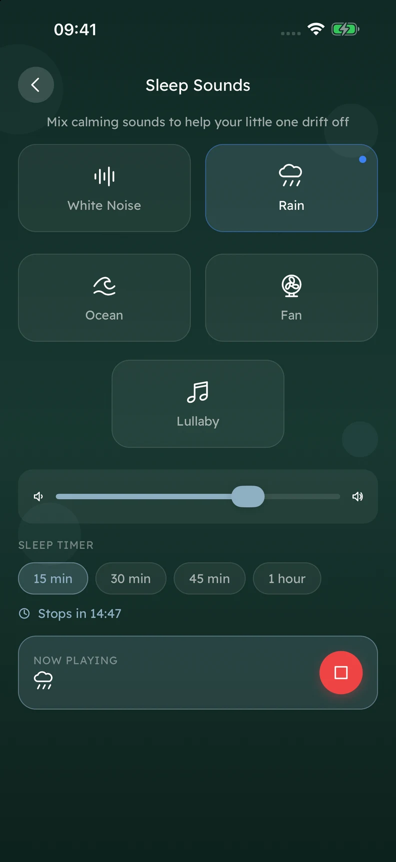 Lulnara sleep sounds screen